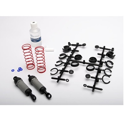 Ultra Shocks (gray) (long) (complete w/ spring pre-load spacers & springs) (2)