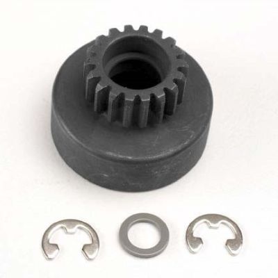 Clutch Bell, (18-Tooth)/ 5X8X0.5Mm Fiber Washer (2)/ 5mm E-clip