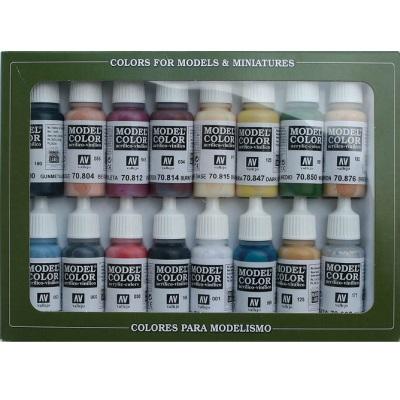 Vallejo WWII USAAF Model Air Paint Set, 17ml, 16-Pack