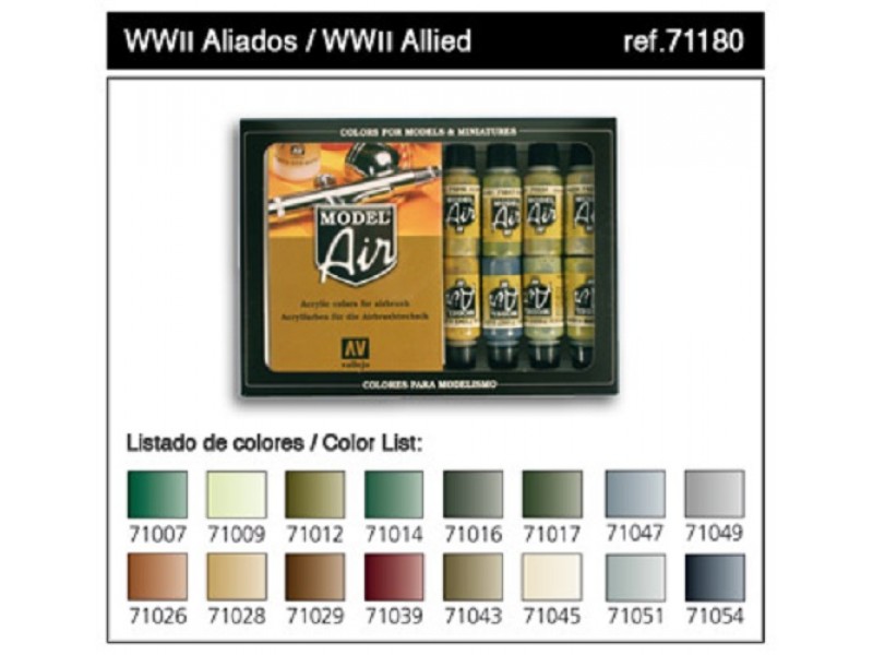 Allied Forces WWII Model Air set (16 x 17ml bottles)
