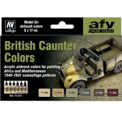 British Caunter Colours Model Air Set (6 x 17ml bottles)