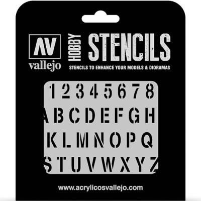 1/35 Stamp Font Stencil 1/35 Stamp Font Stencil
