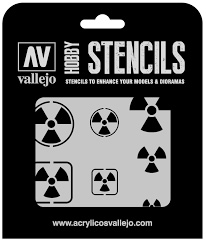 Radioactivity Signs Stencil
