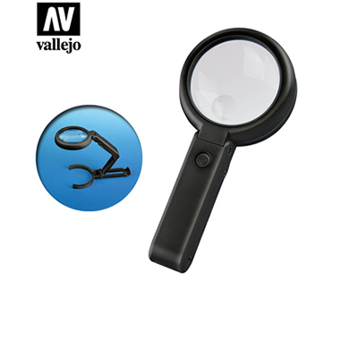 Vallejo Tools. Lightcraft Foldable LED Magnifier with inbuilt Stand