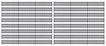 HO Iron Fence, Black 192cm