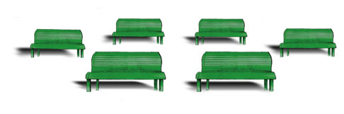 HO Park Benches