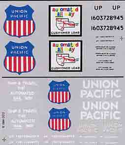 Union Pacific Boxcars decals