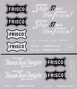 Frisco Boxcars decals