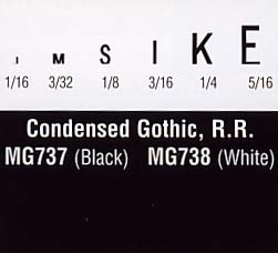 Black Condensed Gothic RR Model Graphic