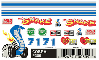 Cobra Dry Transfer decals