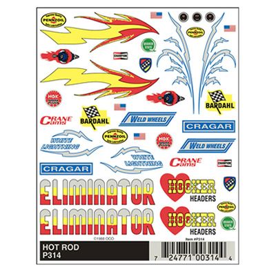 Hot Rod Dry Transfer Decals