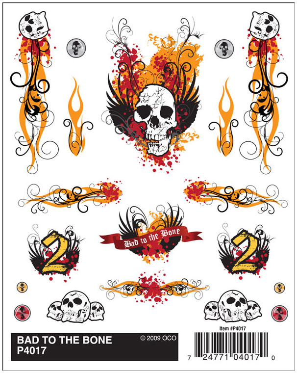 Bad to the Bone Dry Transfer decals
