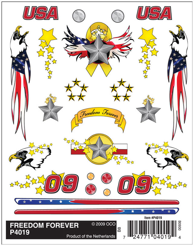 Freedom Forever Dry transfer decals