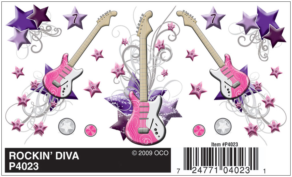 Rockin' Diva dry transfer decals