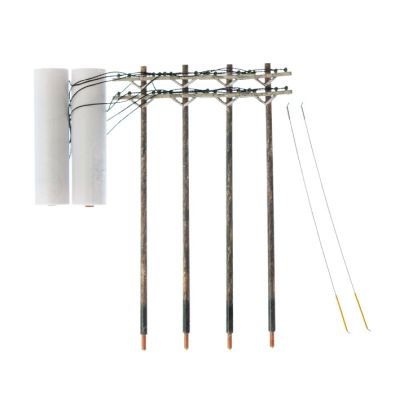 N Wired Poles Double Crossbar (4 poles per pack)